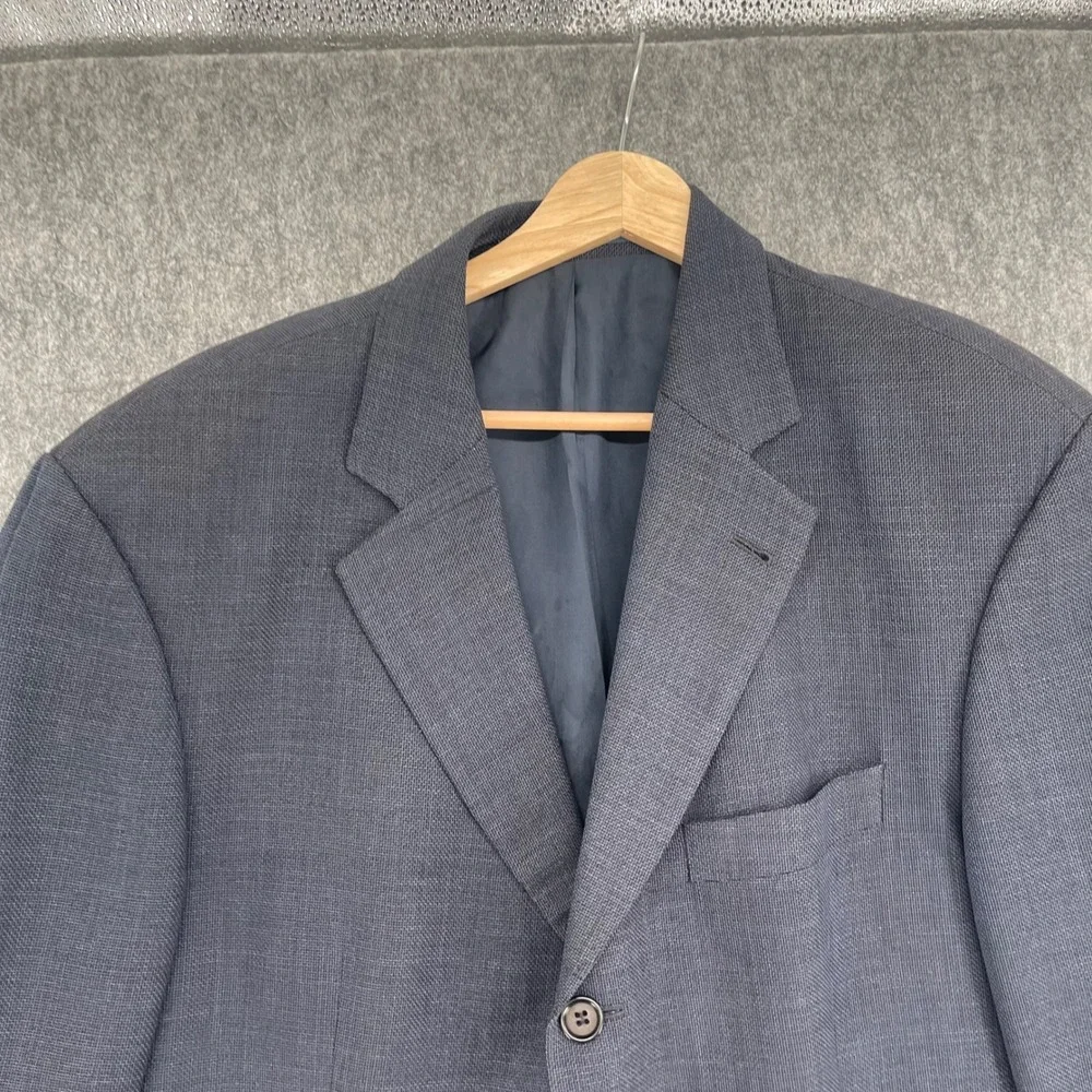 Hugo Boss Mens Blazer Grey Loro Piana Wool 3-Button Suit Jacket